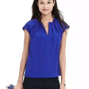 Banana Republic Pleated Crepe Blouse